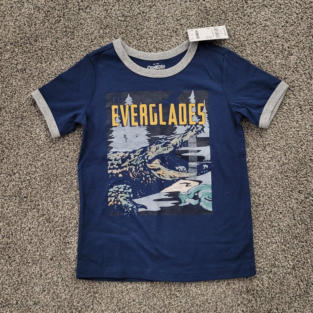 Boys Oshkosh B'gosh Blue T-shirt 6-6A, New with Tag! MSRP $22